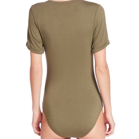 Free People Me Oh My Deep V Neck Bodysuit - Picture 2 of 6